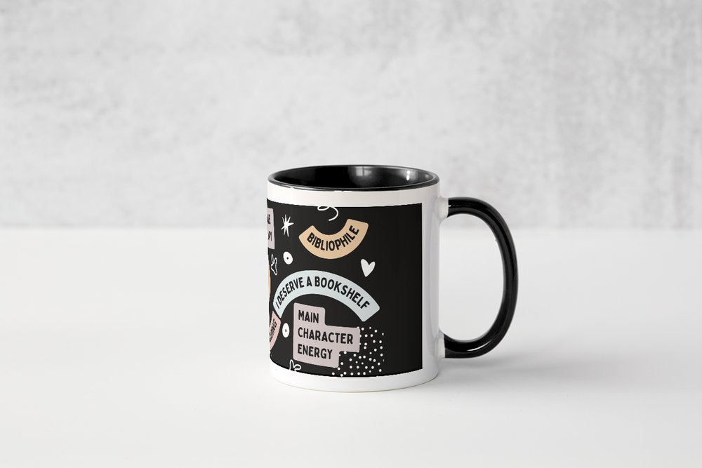 Books are my therapy Colour Mug