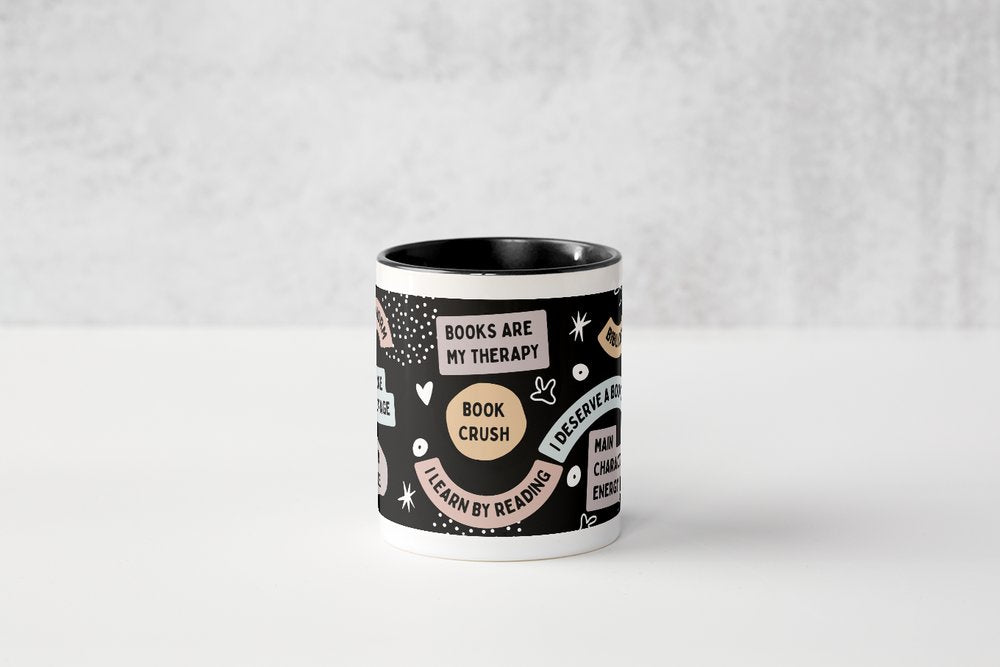 Books are my therapy Colour Mug