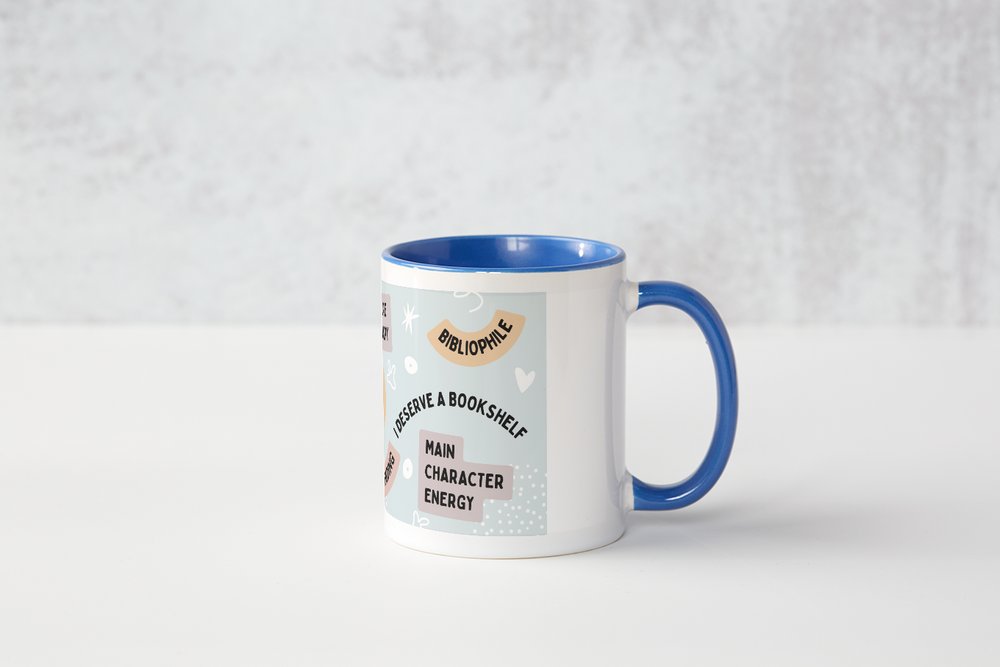 Books are my therapy Colour Mug