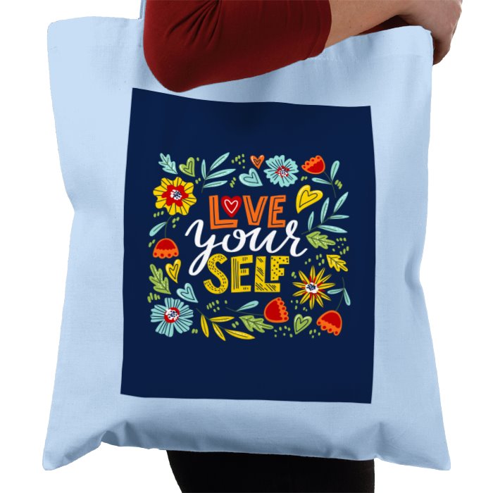 Love Yourself Pastel Blue Tote Bag