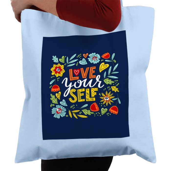 Love Yourself Pastel Blue Tote Bag