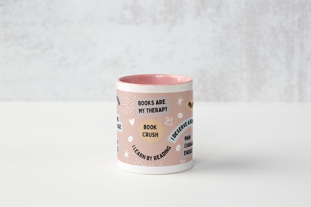 Books are my therapy Colour Mug
