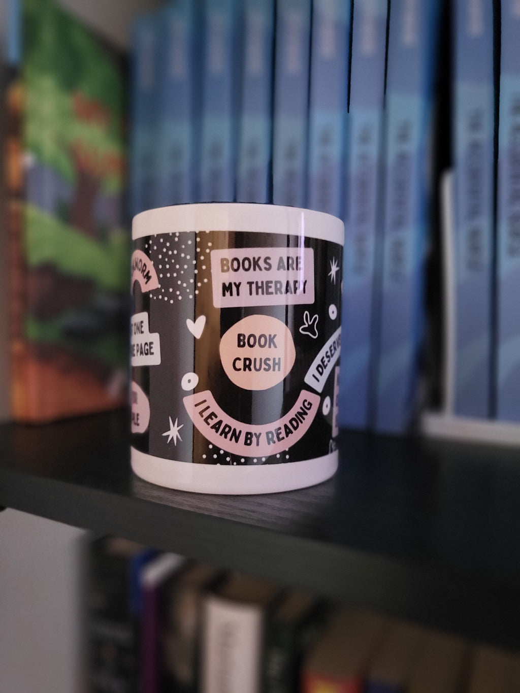 Books are my therapy Colour Mug