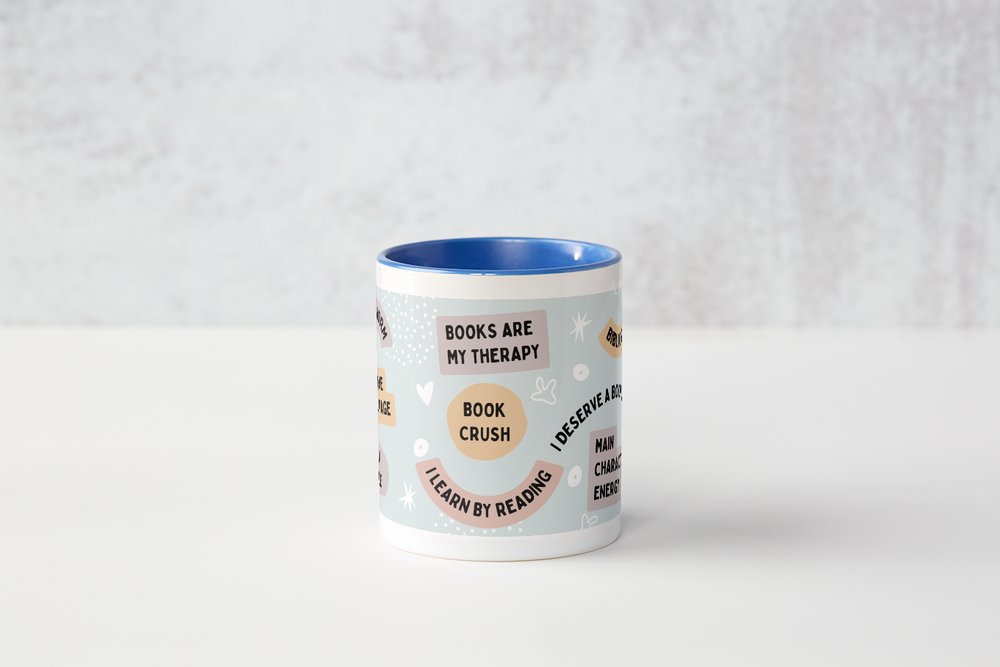 Books are my therapy Colour Mug