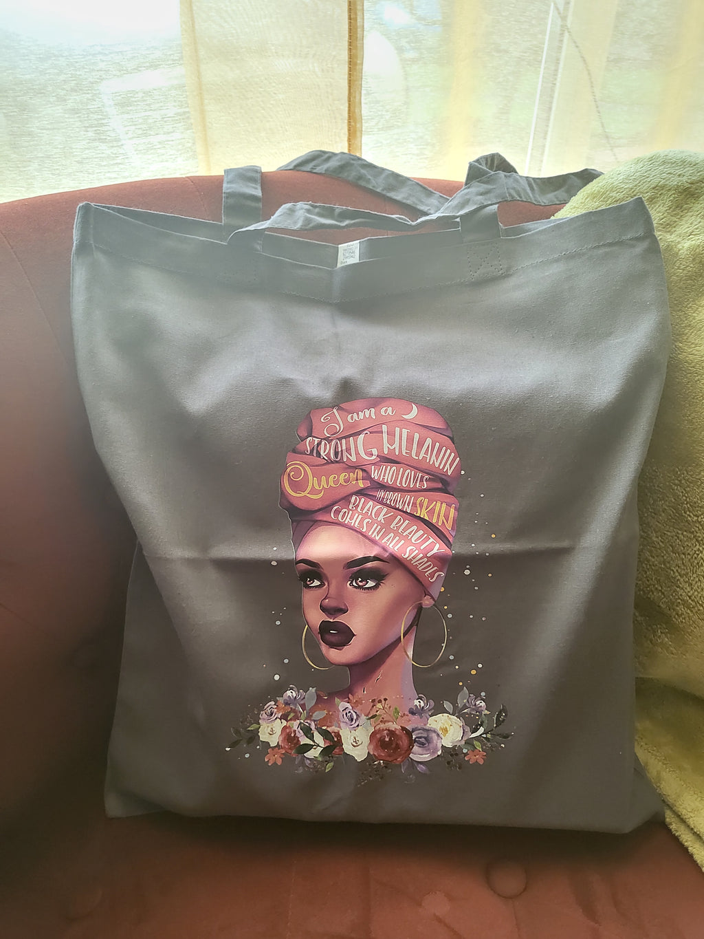 Black Queen Graphite Grey Tote Bag