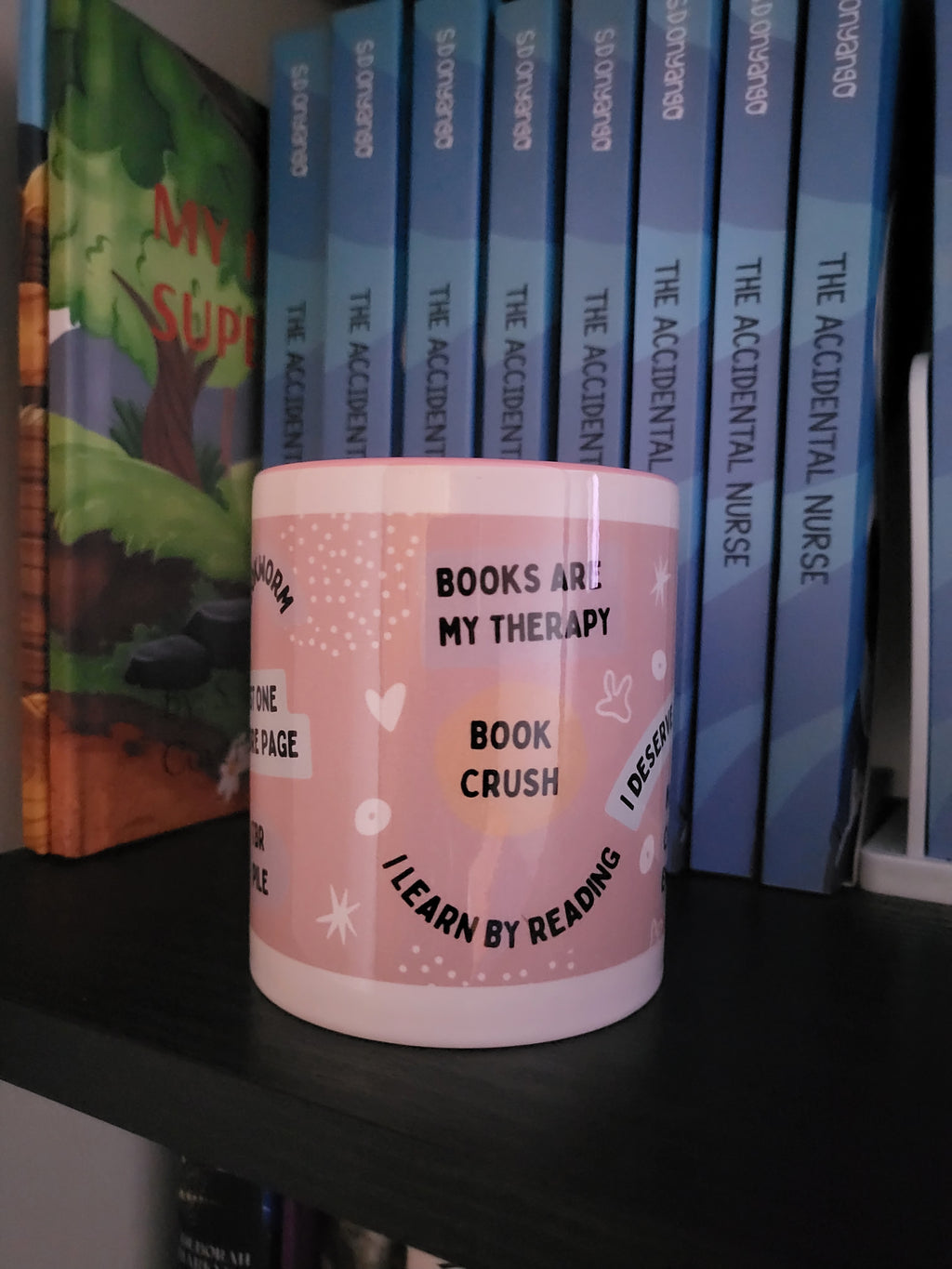 Books are my therapy Colour Mug